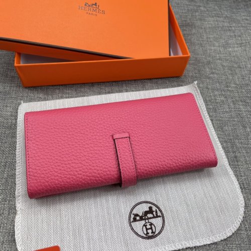 Hermes Womens Mens Wallets Purse Long Clutch Leather Design Coin Bag with Original Box
