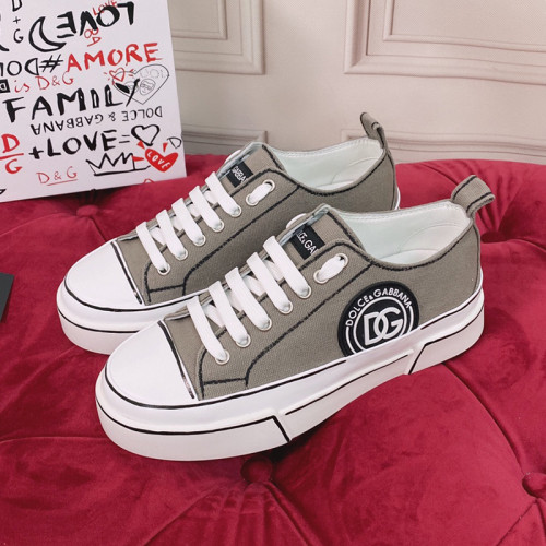 Dolce&Gabbana Womens Shoes Sneakers Fashion Type Luxury Brand Two-tone canvas Portofino Light Low-top sneakers with DG logo with Original Box