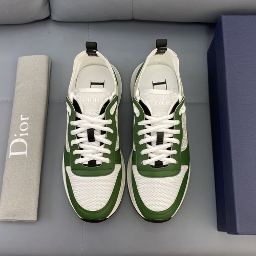 Dior Men Shoes Fashion B25 RUNNER SNEAKER Black Dior Oblique Canvas And Suede with Original Box