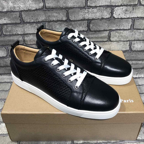 Christian Louboutin Mens Shoes Luxury Brand Red Bottom Design Louis Junior Spikes Flat with Original Box CL sneakers