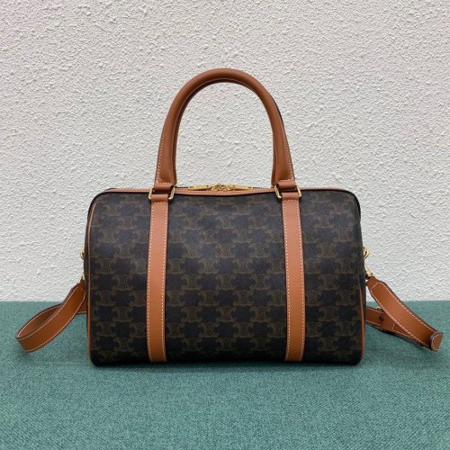 Celine Womens Bag BOSTON BAG IN TRIOMPHE CANVAS