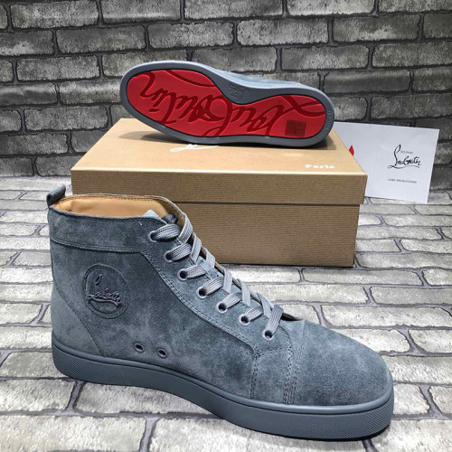 Christian Louboutin Mens Shoes Luxury Brand Red Bottom Design Louis Junior Spikes Flat with Original Box CL sneakers