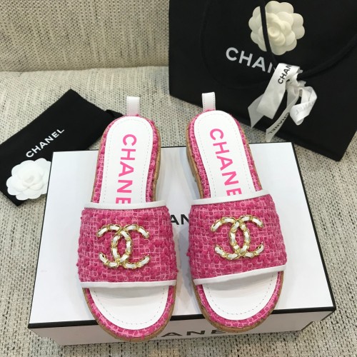 Chanel Womens Shoes Mules Tweed