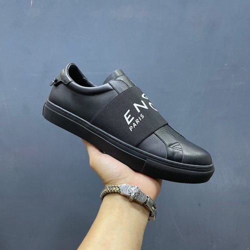 Givenchy Men Shoes Fashion Type Luxury Brand GIVENCHY SNEAKERS IN LEATHER WITH LATEX BAND with Original Box