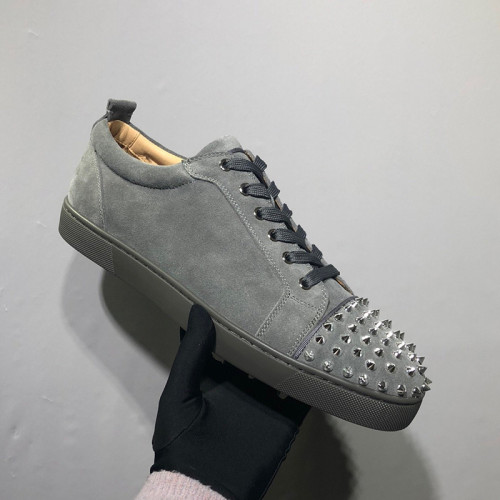 Christian Louboutin Mens Shoes Luxury Brand Red Bottom Design Louis Junior Spikes Flat with Original Box CL sneakers