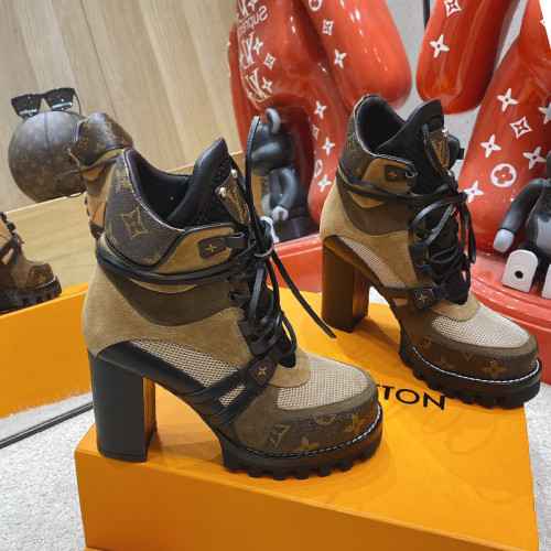 Louis Vuitton Women Shoes Boots Luxury Brand STAR TRAIL ANKLE BOOT 1A94O7 with Original Box