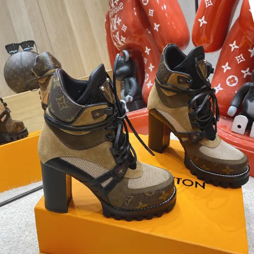 Louis Vuitton Women Shoes Boots Luxury Brand STAR TRAIL ANKLE BOOT 1A94O7 with Original Box