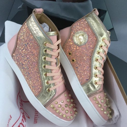 Christian Louboutin Mens Shoes Luxury Brand Red Bottom Design Louis Junior Spikes Flat with Original Box CL sneakers