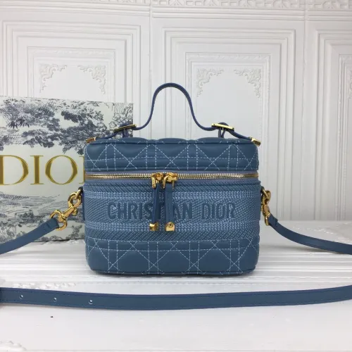 Dior Womens Bags Luxury Brand Fashion Small Diortravel Vanity Case Cannage Lambskin with Original Box