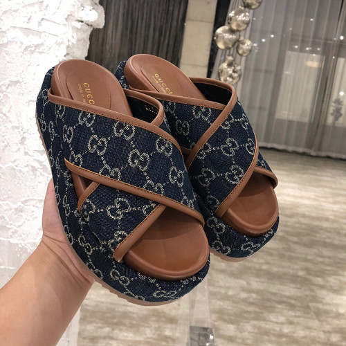Gucci Womens Shoes Platform Slide Sandal