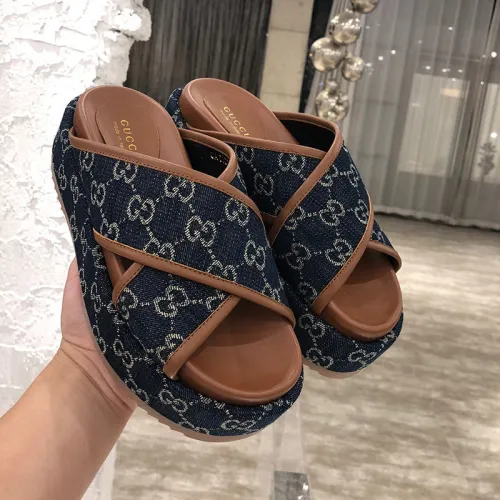 Gucci Womens Shoes Platform Slide Sandal