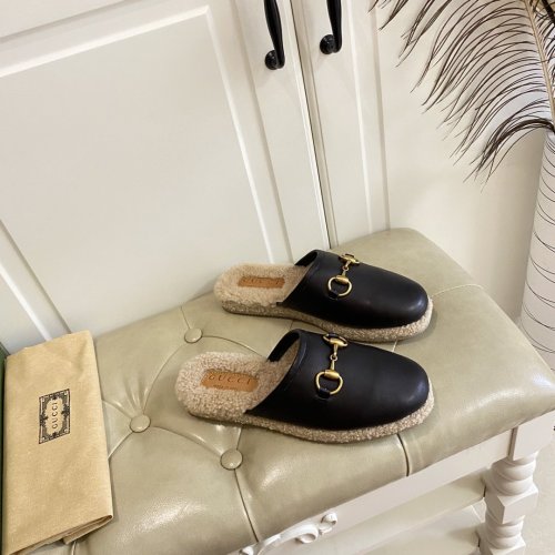 Gucci Womens Shoes Casual Loafers Design Luxury Brand Leather Princetown with Original Box