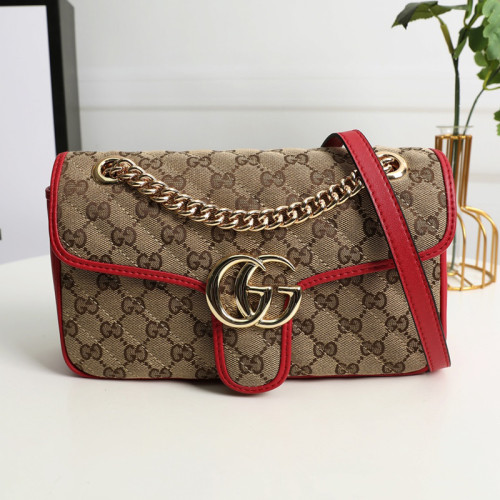 Gucci Womens Bags Shoulder Messenger Bag Luxury Brand Small GG Marmont bag with Original Box