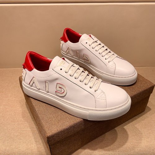 Givenchy Men Shoes Fashion Type Luxury Brand GIVENCHY SNEAKERS IN LEATHER WITH LATEX BAND with Original Box