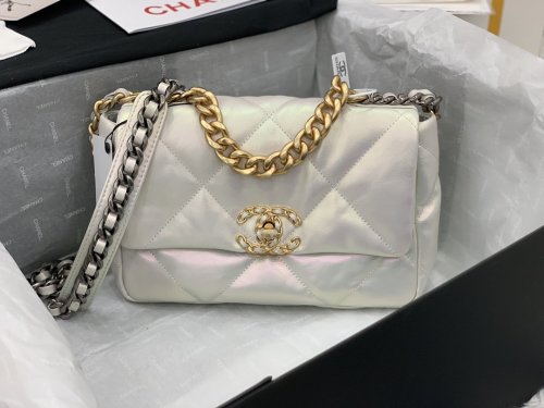 Chanel Womens Bags Shoulder Messenger Bags Chanel 19 Flap Bag Luxury Brand with Original Box