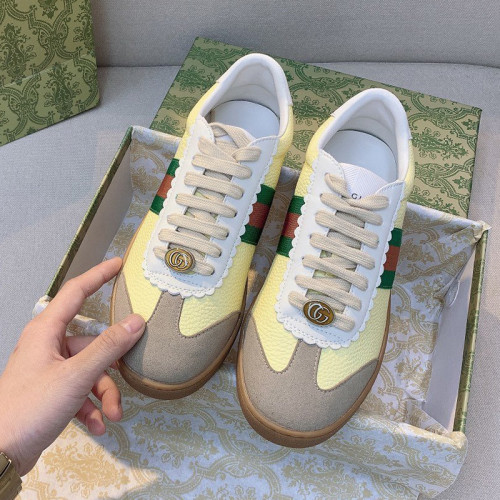Gucci Womens Shoes Fashion Sneakers Lace-Up Luxury Brand Women's Ace Embroidered Sneaker with Original Box