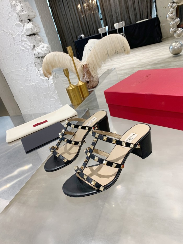 Valentino Women Shoes Mule Flip Flop Sandals ROMAN STUD SLIDE SANDAL IN QUILTED NAPPA with Original Box Luxury Brand