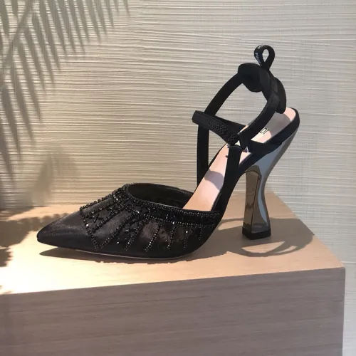 Fendi Womens Shoes COLIBRI LITE SLINGBACKS 9.5cm