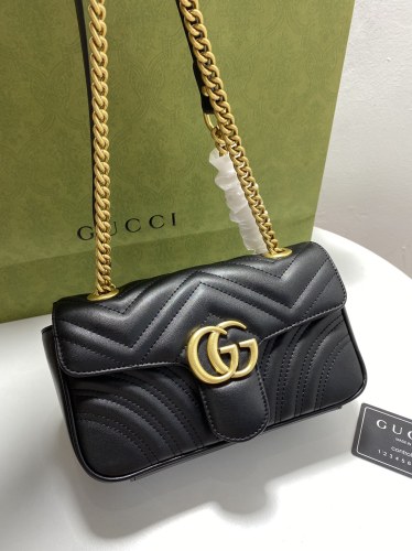 Gucci Womens Bags Shoulder Messenger Bag Luxury Brand Gucci GG Marmont matelassé mini bag with Original Box