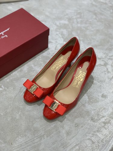 Salvatore Ferragamo Womens Shoes Pumps Luxury Brand Fashion Shoes For Wedding or Party with Original box 7cm Heel