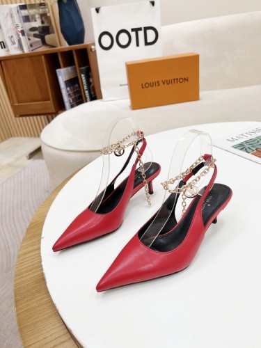 Louis Vuitton Womens Shoes Pumps Sandals Leather Design Luxury Brand Fashion Sandals with Original Box 5cm Heel