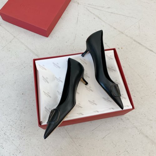 Valentino Women Shoes Mule Flip Flop Sandals VLOGO SIGNATURE CALFSKIN PUMP 45MM / 1.8 IN. with Original Box ZW2S0Q63MZF0NO