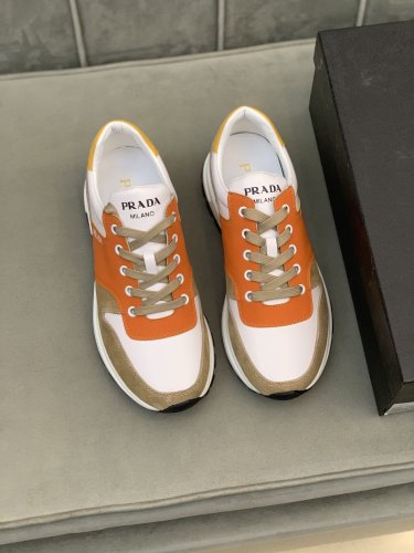 Prada Mens Shoes Sneakers Casual Shoes for Men Luxury Brand Breathable Fashion Sneakers with Original Box