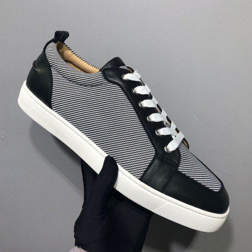 Christian Louboutin Mens Shoes Luxury Brand Red Bottom Design Louis Junior Spikes Flat with Original Box CL sneakers