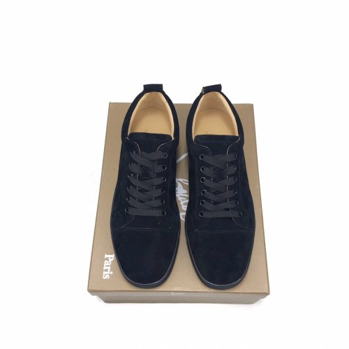 Christian Louboutin Mens Shoes Luxury Brand Red Bottom Design Louis Junior Spikes Flat with Original Box CL sneakers