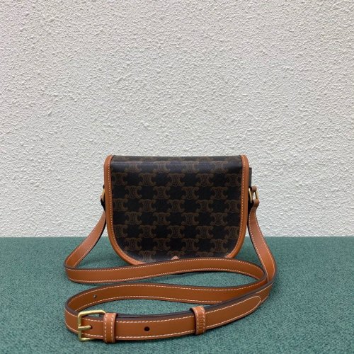 Celine Womens Bag MEDIUM FOLCO BAG IN TRIOMPHE CANVAS