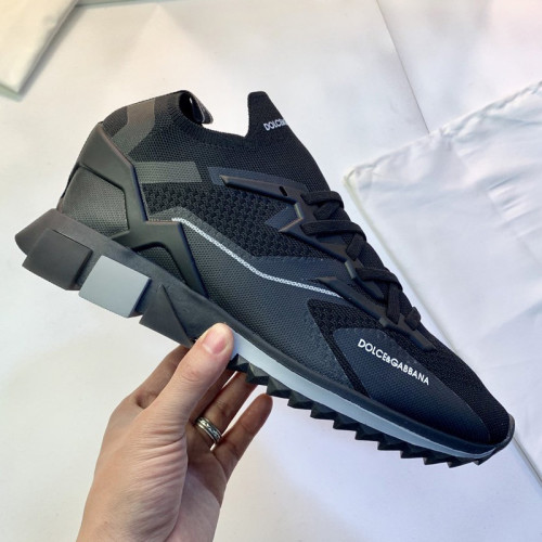 Dolce & Gabbana Womens Shoes Sneakers Luxury Brand Sorrento sneakers in stretch jersey with logo with Original Box