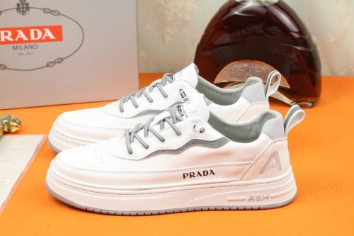 Prada Mens Shoes Sneakers Casual Shoes for Men Luxury Brand Breathable Fashion Sneakers with Original Box