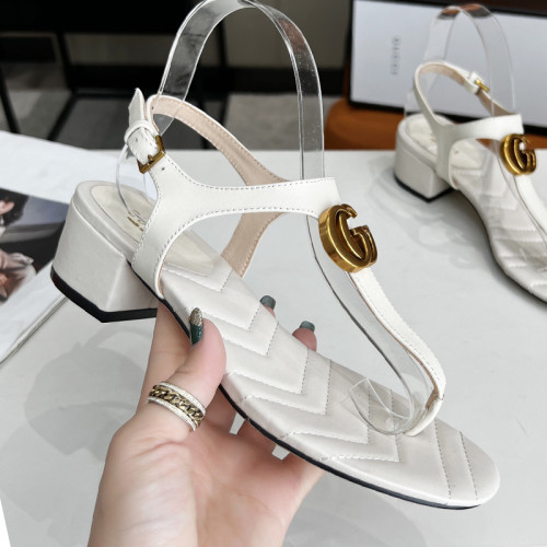 Gucci Womens Shoes Platform Slide Slippers Sandal Summer Design Luxury Brand 4cm Heel Women's GG platform slide sandal with Original Box 623212 UKO00 2580