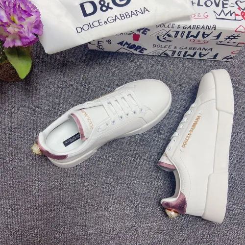Dolce&Gabbana Womens Mens Shoes Fashion Sneakers Luxury Brand Portofino Sneakers In Nappa Calfskin With Lettering CK1602AN29887587