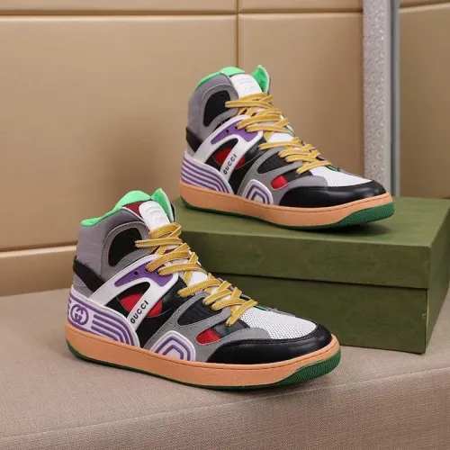 Gucci Womens Shoes Fashion Type Luxury Brand Leather Women's Gucci Basket sneaker with Original Box 661312 2SH90 1072