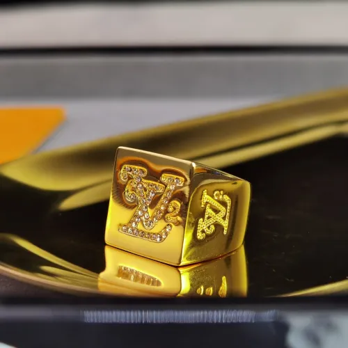 Louis Vuitton Luxury Womens Ring SQUARED LV RING