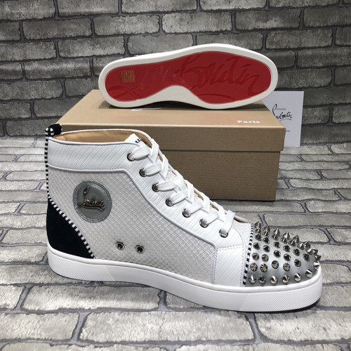 Christian Louboutin Mens Shoes Luxury Brand Red Bottom Design Louis Junior Spikes Flat with Original Box CL sneakers