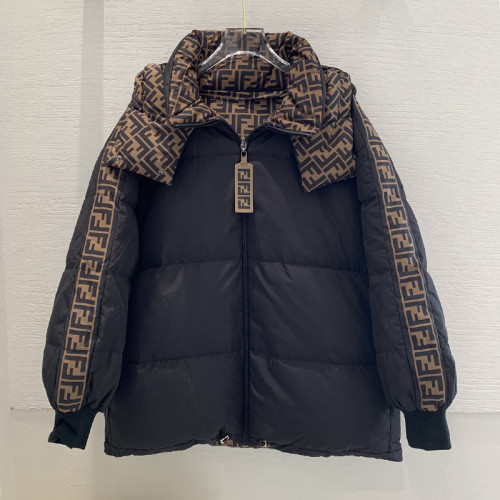 Fendi Design Mens Womens Winter Windprood Down Jackets Keep Warm 90% White Duck Down
