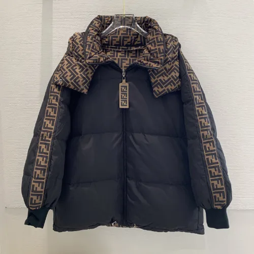 Fendi Design Mens Womens Winter Windprood Down Jackets Keep Warm 90% White Duck Down