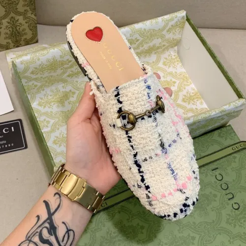 Gucci Womens Shoes Slippers Slides Casual Design Luxury Brand Leather Princetown leather slipper with Original Box