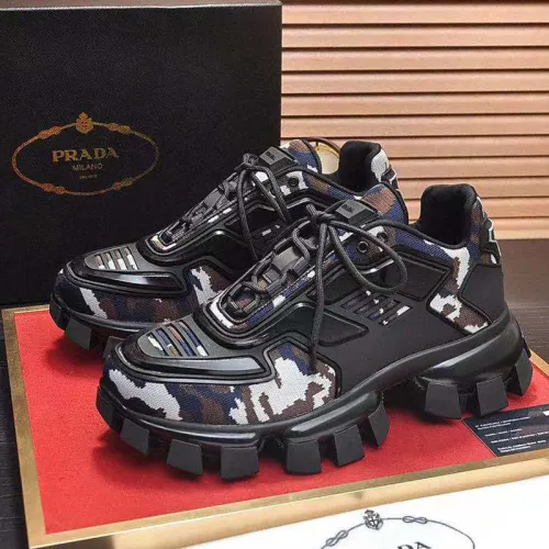 Prada Men Shoes Sneakers Luxury Brabd Cloudbust Thunder Technical Fabric Sneakers with Original Box