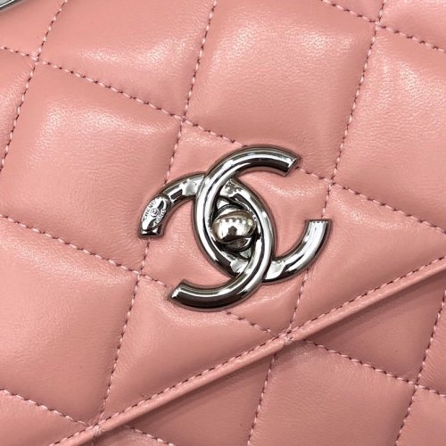 Chanel Womens Shoulder Bags Luxury Brand with Original Box Small Flap Bag With Top Handle Lambskin & Silver-Tone Metal