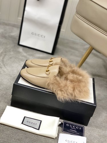 Gucci Womens Shoes Casual Loafers Design Luxury Brand Leather Princetown with Original Box