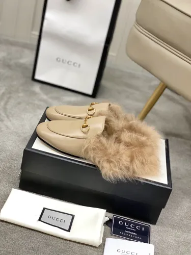 Gucci Womens Shoes Casual Loafers Design Luxury Brand Leather Princetown with Original Box