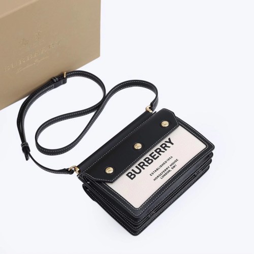 Burberry Womens Bag Mini Horseferry Print Title Bag with Pocket Detail