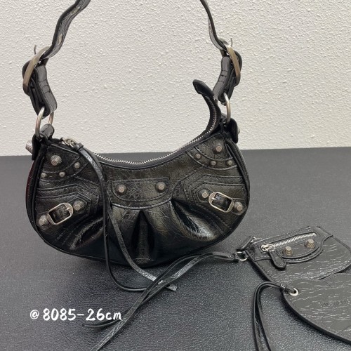 Balenciaga Le Cagole Womens Bags Luxury Brand Balenciaga WOMEN'S LE CAGOLE XS SHOULDER BAG IN BLACK