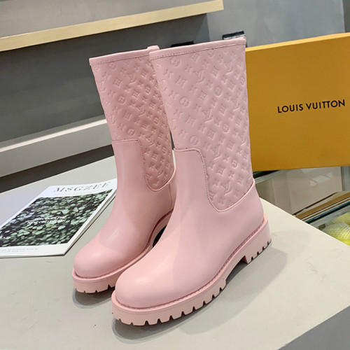 Louis Vuitton Women Shoes Boots Fashion Ankle Boots Luxury Brand Leather Design with Original Box