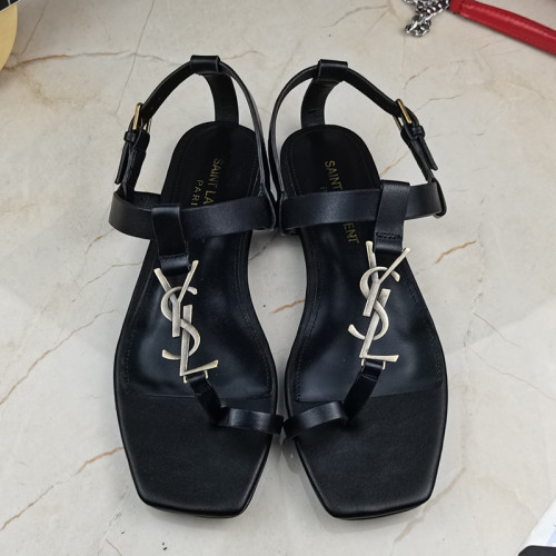 Yves Saint Laurent YSL Women Shoes Sandals Slippers Luxury Brand Genuine Leather Sole Womens Slippers with Original Box