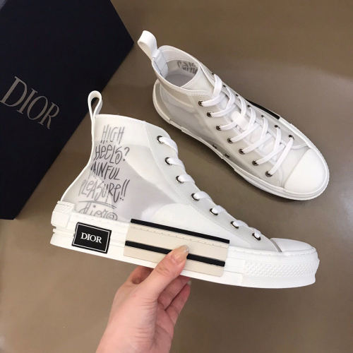 Dior Womens Mens Shoes Sneakers Luxury Brand Unisex Design B23 High-Top Sneaker with Box