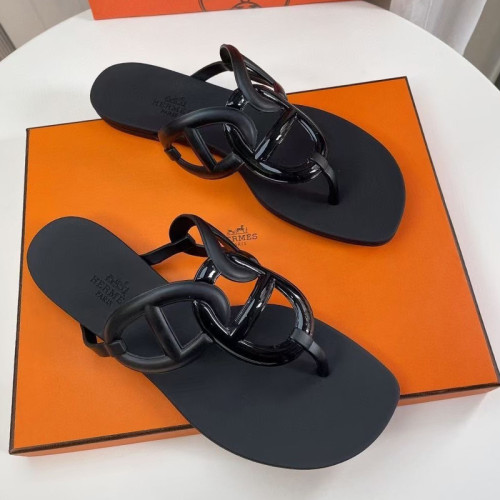Hermes Womens Shoes Egerie Slippers Sandals Casual Fashion Sandals Luxury Brand with Original Box
